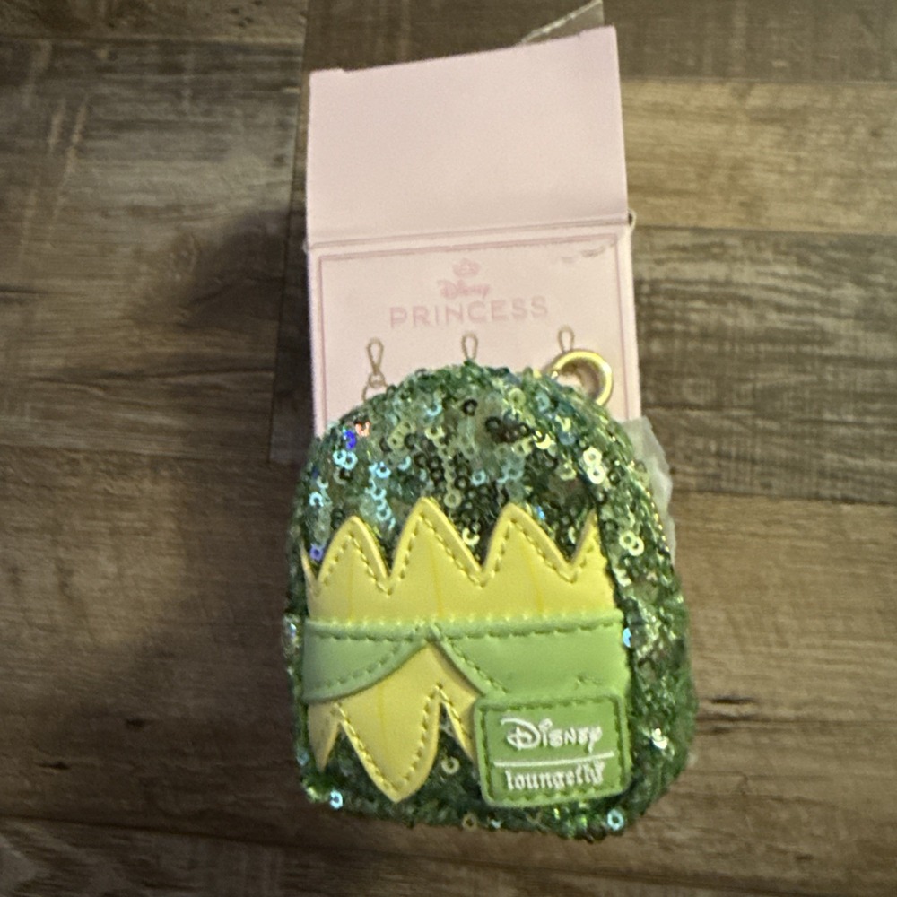 Disney Princess Tiana Sequin Mystery Mini Backpack Keychain Charm Blind Box